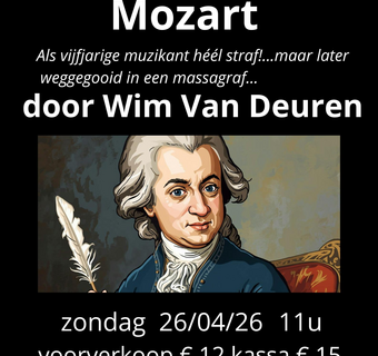 Vertellingen en live pianomuziek over het leven en het componeren van Mozart.